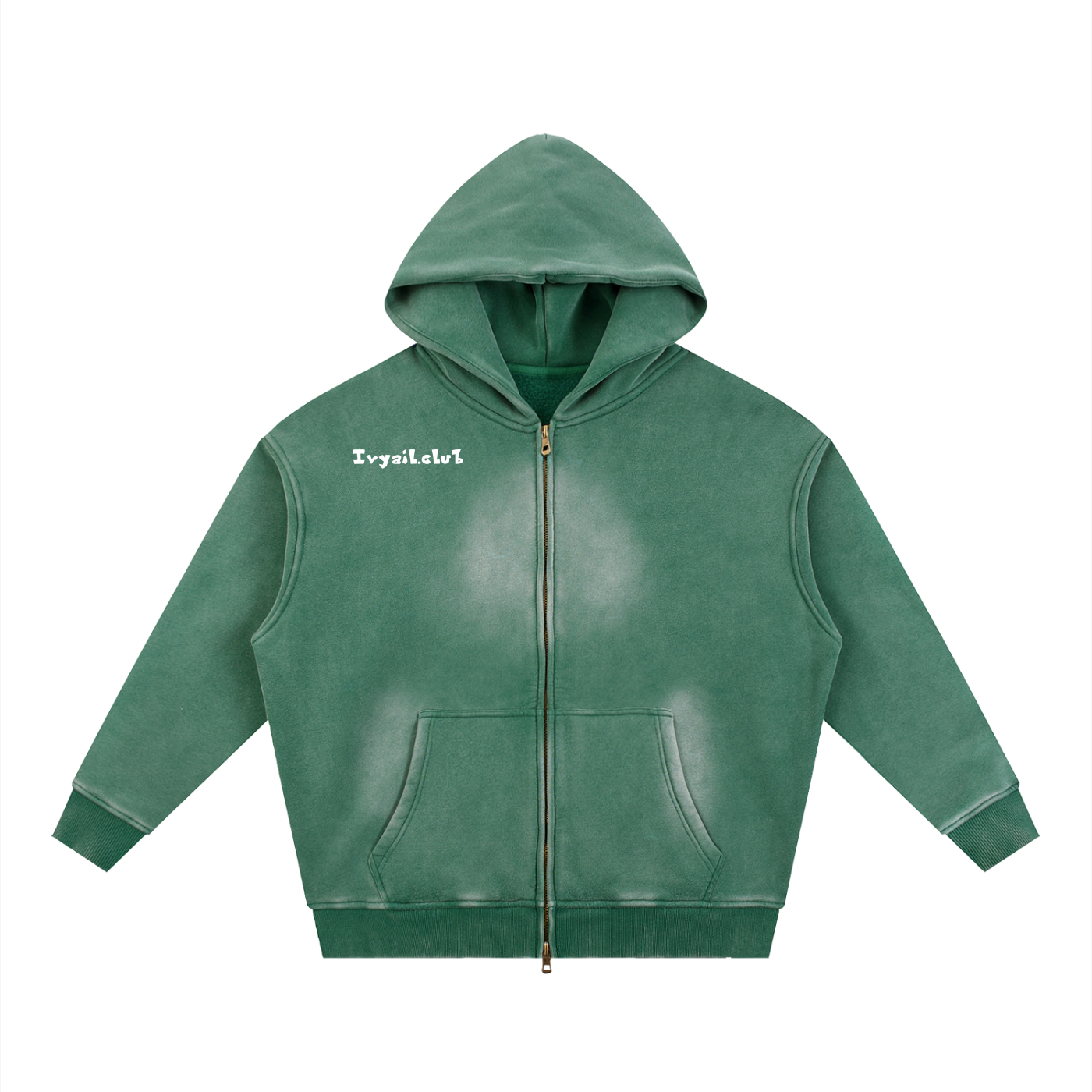 Ivyail Two-way Zipper Boxy Fleece Hoodie