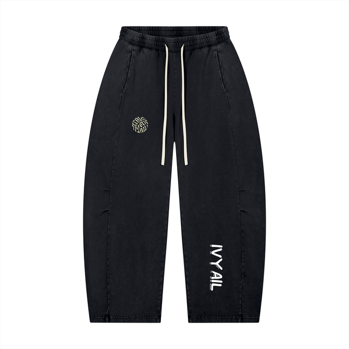 Ivyail Mineral Wash Barrel Leg Pants