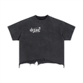IVYAIL Boxy Distressed Hem T-Shirt