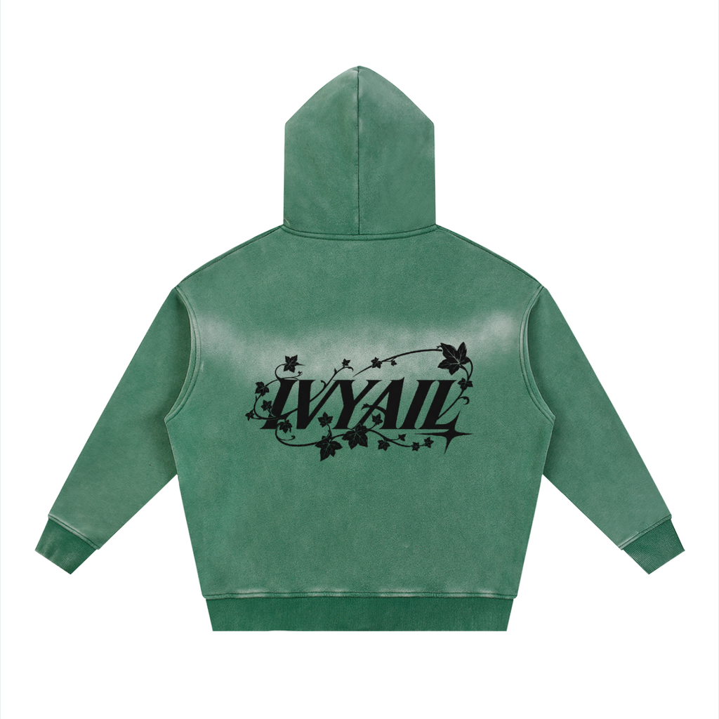 Ivyail Two-way Zipper Boxy Fleece Hoodie
