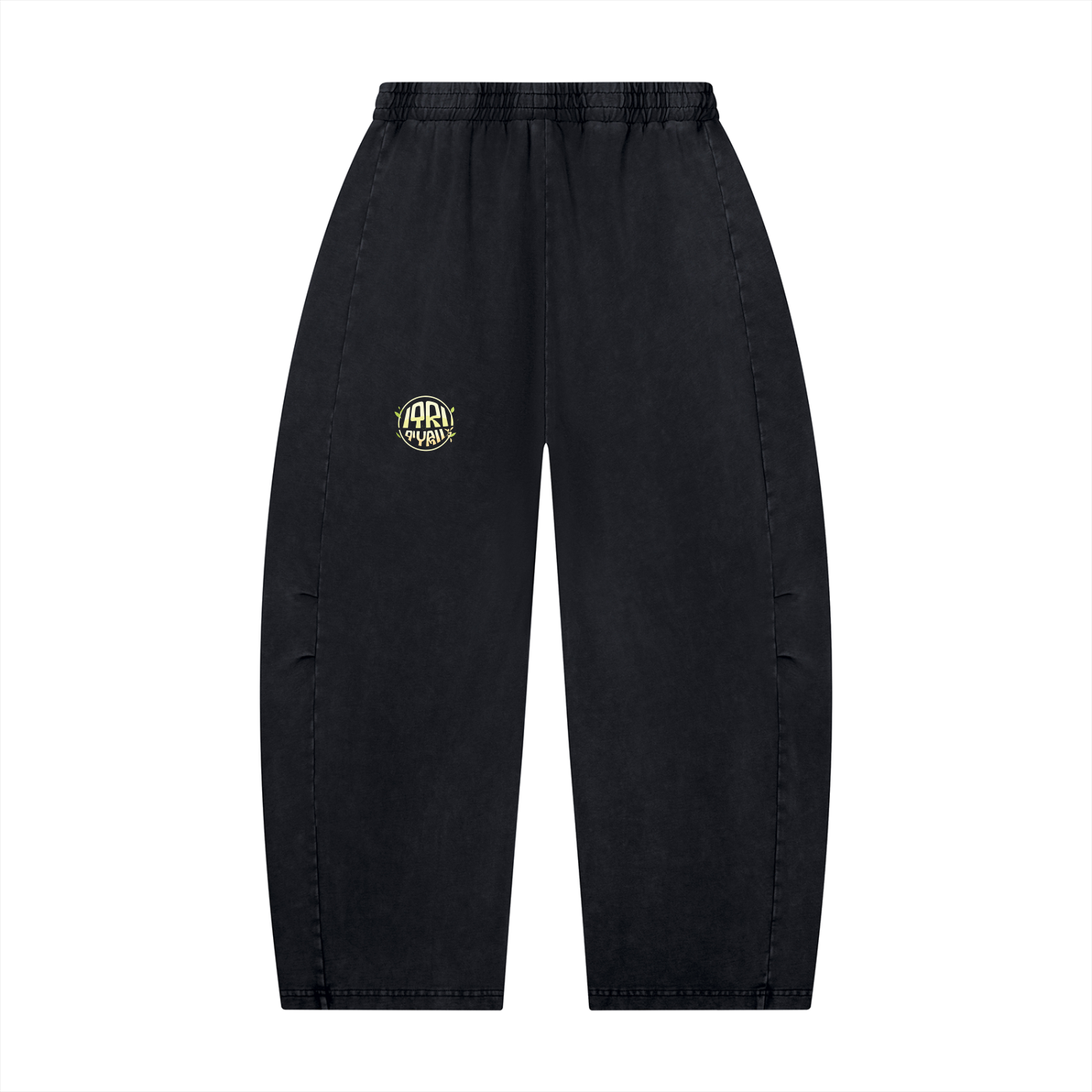Ivyail Mineral Wash Barrel Leg Pants