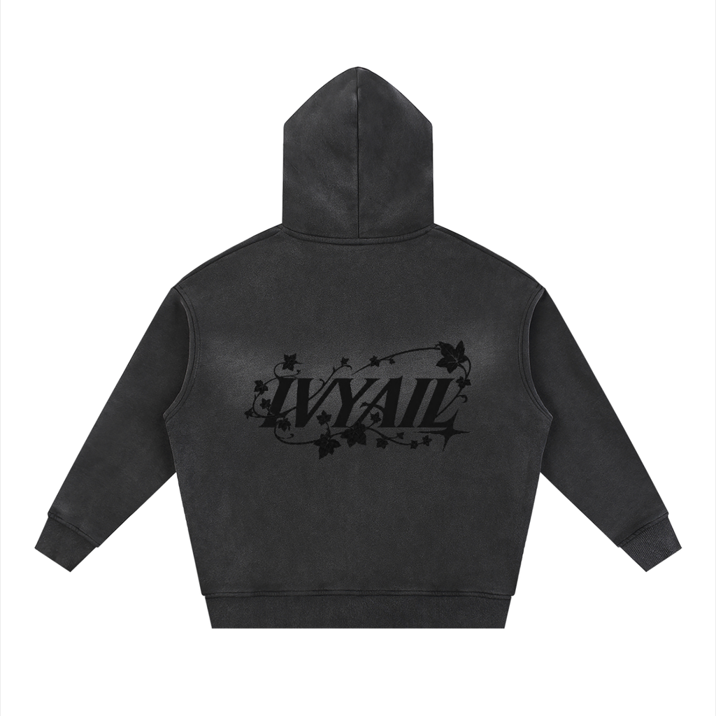 Ivyail Two-way Zipper Boxy Fleece Hoodie