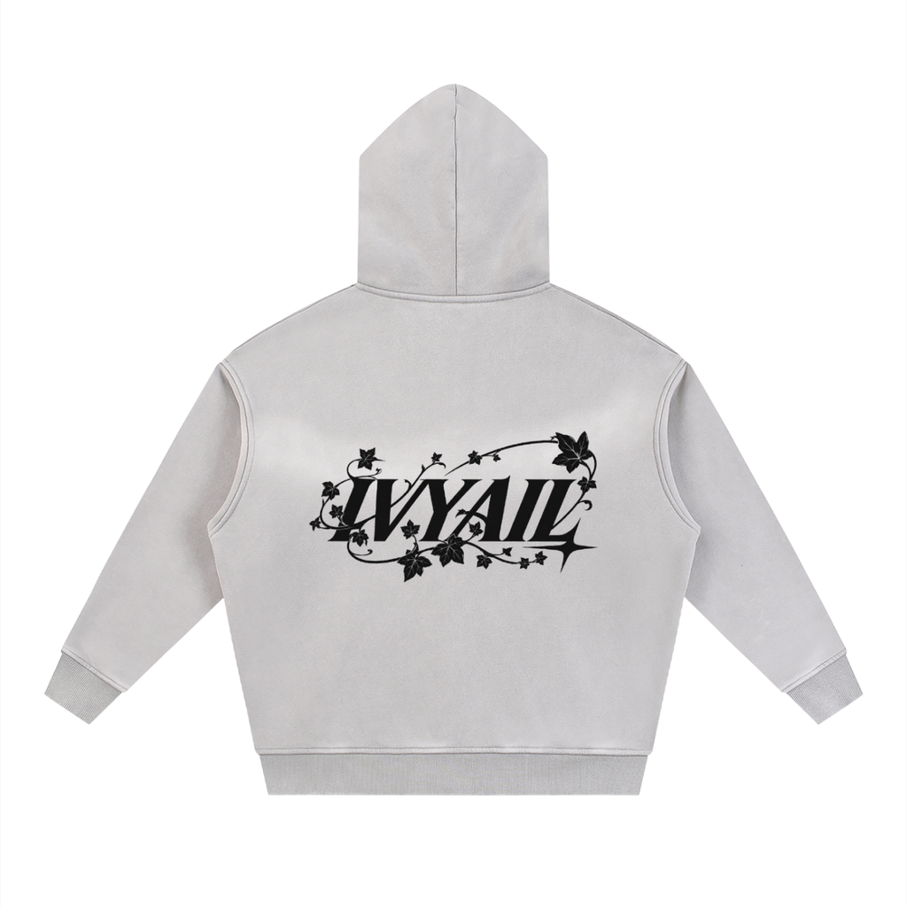 Ivyail Two-way Zipper Boxy Fleece Hoodie