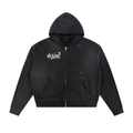 IVYAIL Raw Edge Fleece Zip Hoodie