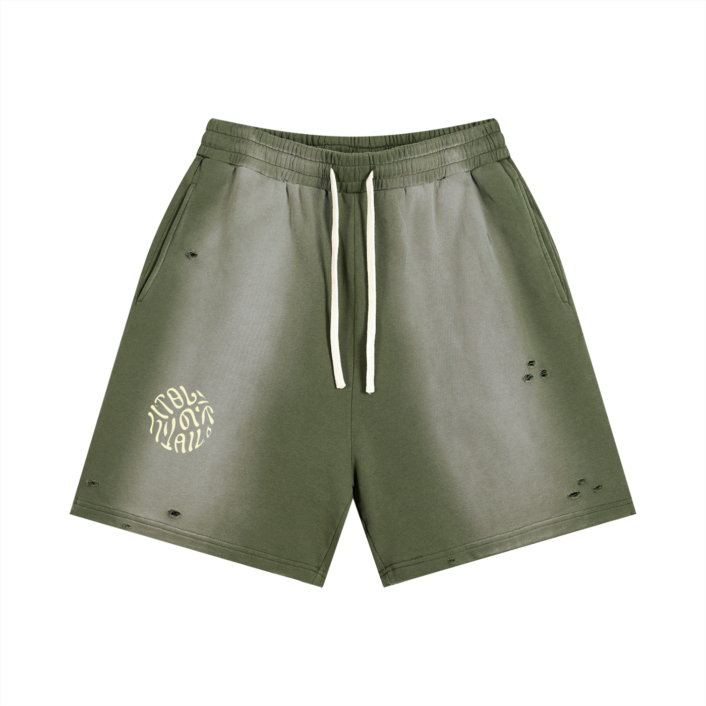 Ivyail Fade Distressed Shorts